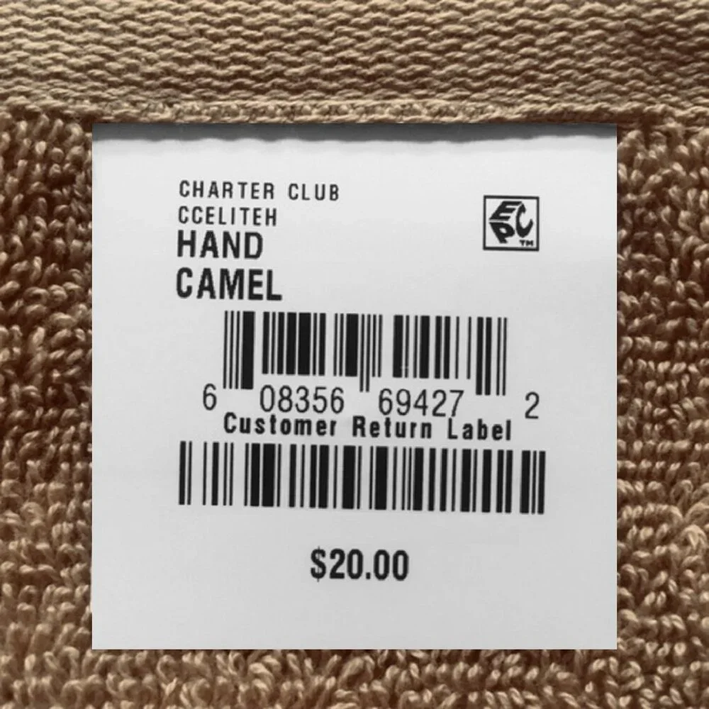 2 new CAMEL-color Charter Club Elite 100% Hygro Cotton 16